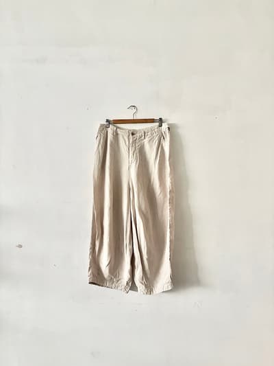nestRobe　リネンファーティングパンツ 　キナリ ワイド　サイズF　 画像1