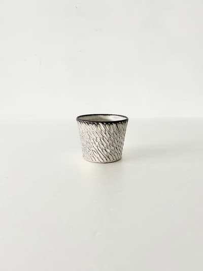 【美品】山本雅則　しのぎ蕎麦猪口 画像1