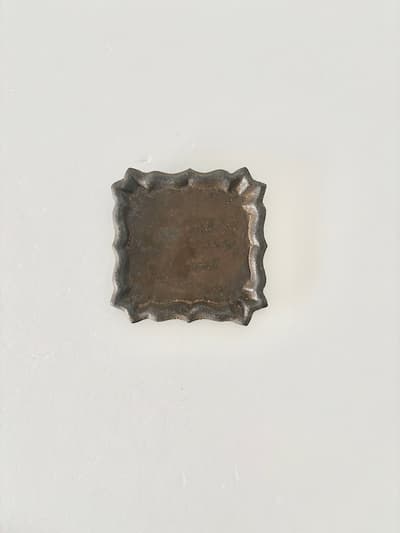 　【美品】藤原純　板皿　サビ　12・12　 画像1