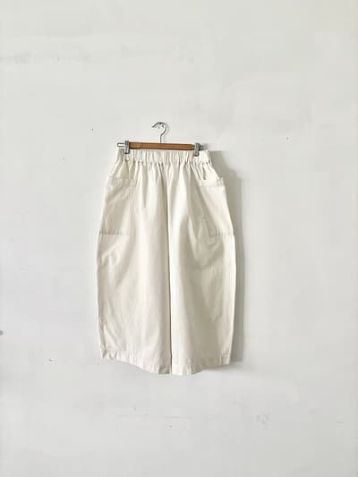 Lin  francais  d'antan　ワイドパンツ　Perriere　白　 画像1