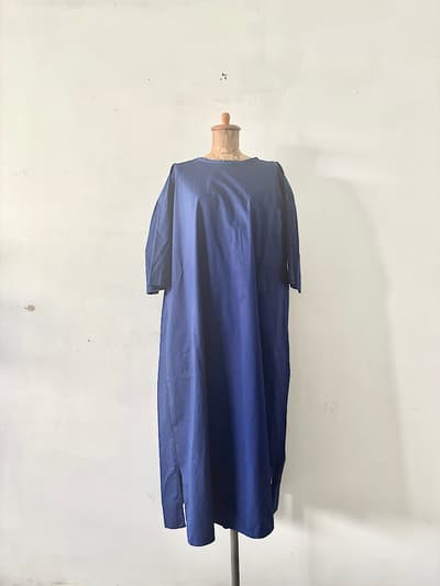 【美品】OUVERT　コットンワンピース　ブルー　サイズF  画像1