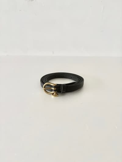 【未使用】mononogu　10mm　レザーベルト　黒 画像1
