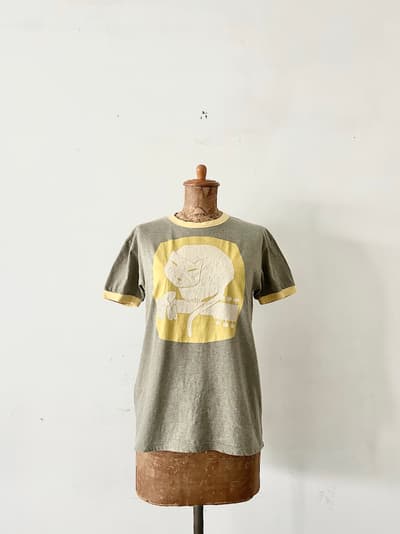 KAPITAL　TOP杢天竺リンガーTシャツ　CAT ON LEGEND LIVE　サイズ1 画像1