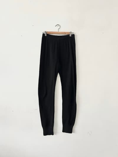【美品】TOUJOURS　サーマルレギンス　黒　コットン　サイズF 画像1