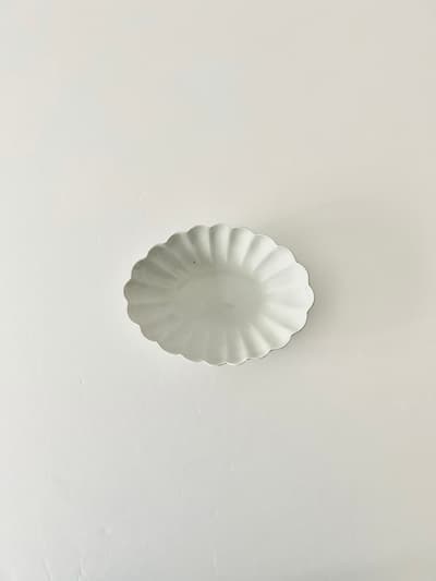 【美品】平岡仁　輪花オーバル　グレー 画像1