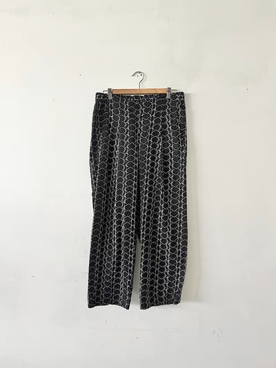 【美品】DU TANGO　スケールプリントイージーパンツ　サイズ2　BLACK 画像1