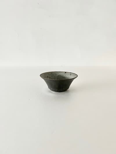 【美品】清岡幸道　御碗　メタリック　灰オリーブ 画像1