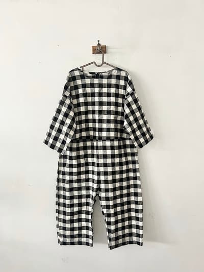 【美品】ito fukuoka　ma.liberte by ito 　オールインワン　白黒 画像1
