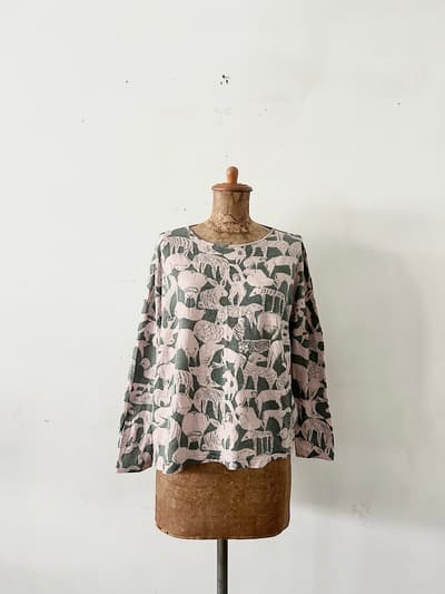 mina perhonen　life puzzule　ウール　カットソー　トップス　サイズ38 画像1