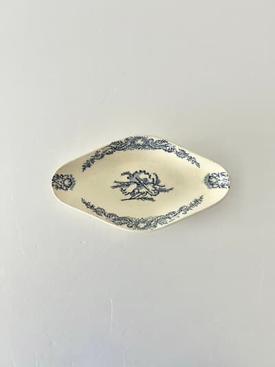 【フランスアンティーク】S&G窯　ラヴィエ　前菜皿　BROCANTE 画像1
