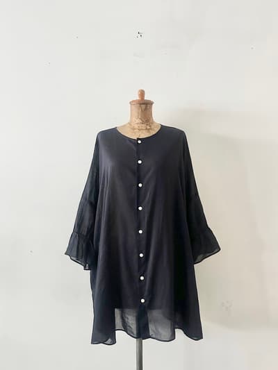 （ｇ）グラム　コットン 2way カフラバー チュニック シャツ 画像1
