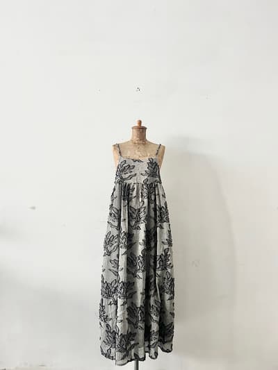 【美品】URBAN RESEARCH 　メッシュジャガードキャミワンピース 画像1