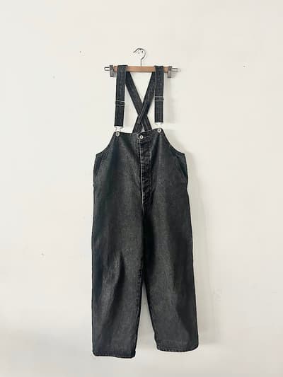 【美品】高山都さん ・ oblekt 　デニムサロペット　ブラック　サイズS 画像1