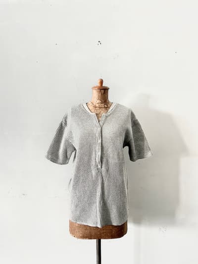  【未使用】SENSE OF PLACE  by URBAN RESEARCH　2WAYワッフルビッグTシャツ　グレー 画像1