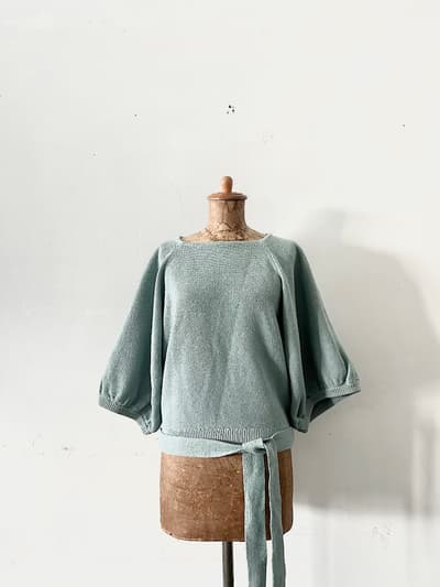 【未使用】KBF　バルーンスリーブニット　BLUE 画像1