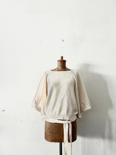 【未使用】KBF　バルーンスリーブニット　WHITE 画像1