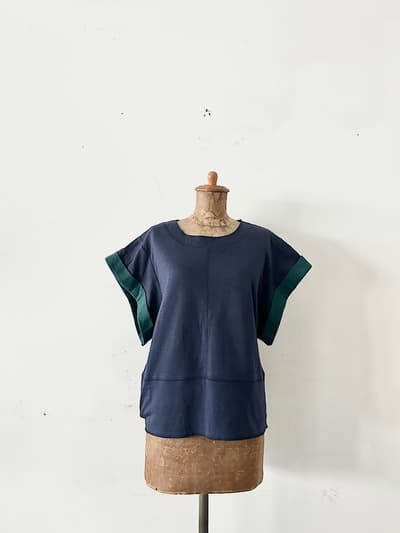 【未使用】people tree　ネイビー　オーガニックコットン　カットソー　Mサイズ 画像1