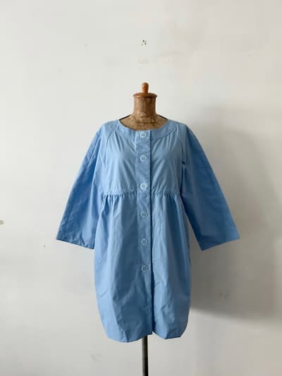 【美品】si-si-si　レインコート　ライトブルー　 画像1