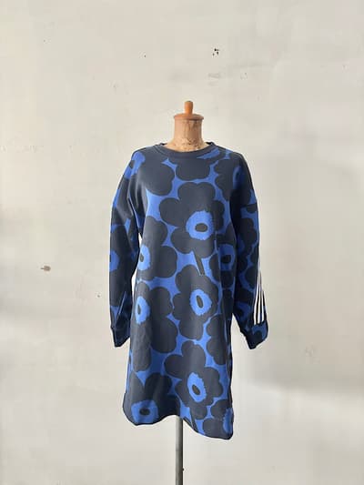 【北欧】adidas x marimekko　スウェットドレス　サイズM　 画像1