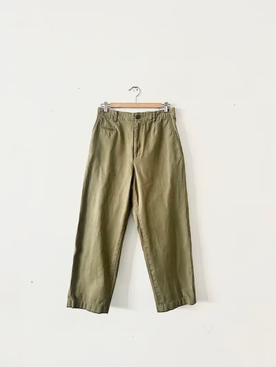 DELICIOUS　デイリーワイドチノパンツ　カーキ 画像1