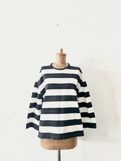 Veritecoeur　Leminor　ビックボーダーL/S　白黒　サイズ2 画像1