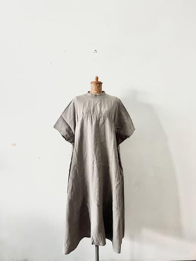 【美品】Atelier d'antan　ターフェリネンワンピース　GREY 画像1