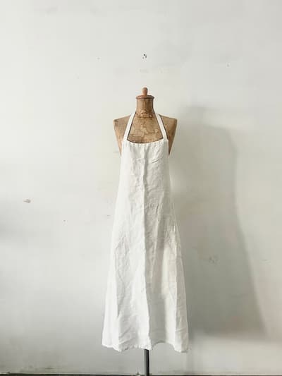 【美品】ALDIN 　ホワイトフルエプロン 画像1