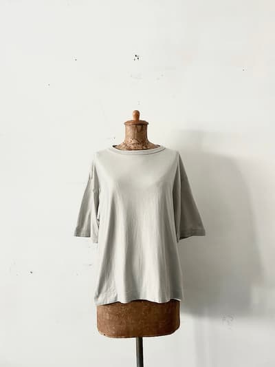 handvaerk　コットンカットソー　サイズS　グレー 画像1