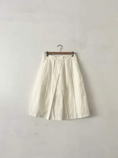 MHL　Superfinetwill コットン ロングスカート ホワイト　サイズ2 画像1