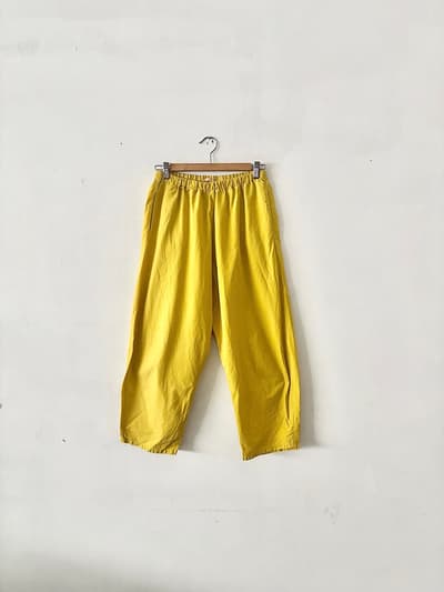 ApuntoB Trousers 　 イエロー　パンツ　コットン　ウエスト　ゴム 画像1