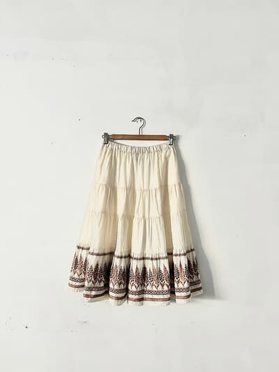 tricot Comme des Garçons　刺繍ギャザーフレアスカート 画像1
