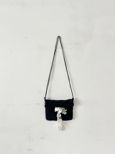 【美品】mina perhonen　forest parade　financier bag　navy 画像1