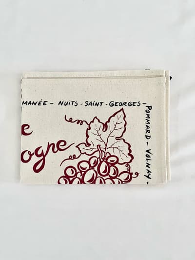 【未使用】Winkler社製　キッチンタオル　Le　Vignoble de Bourgogne　ブルゴーニュのぶどう園 画像1