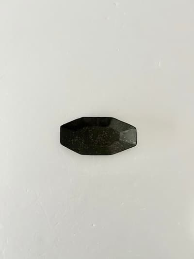 【美品】安福由美子　錆長八角皿　 画像1