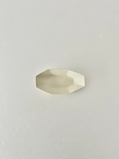 【美品】安福由美子　八角皿　乳白色 画像1