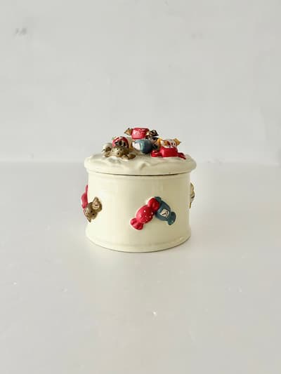 【Vintage】キャンディボックス　陶器　 画像1