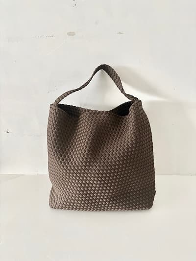 【美品】NAGHEDI　Nomad Large　Hobo メッシュ ショルダーバッグ　ブラウン 画像1