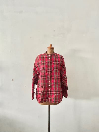 【美品】オールドマンズテーラー　BUGGY SHIRT col.Royal Stewart 画像1