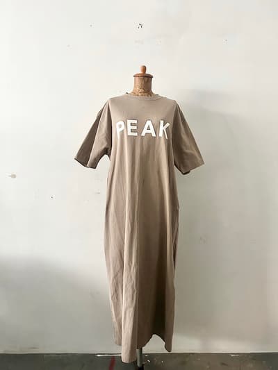 【美品】snowpeak　ロゴTシャツワンピース　ベージュ 画像1