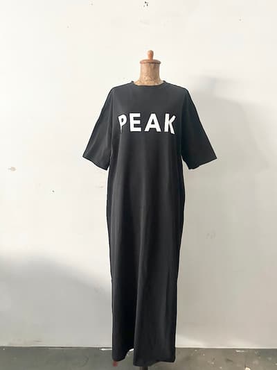 【美品】snowpeak　ロゴTシャツワンピース　黒 画像1