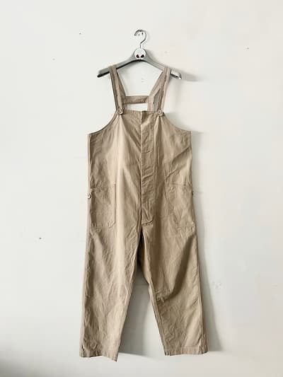 【美品】holk　コットンチノ オーバーオール 　KHAKI 画像1