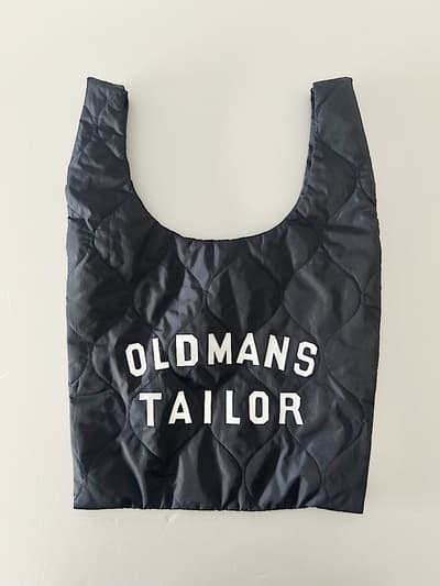 【美品】OLDMAN'S TAILOR　QUILTING OMT PRINT MINI BAG　ネイビー 画像1