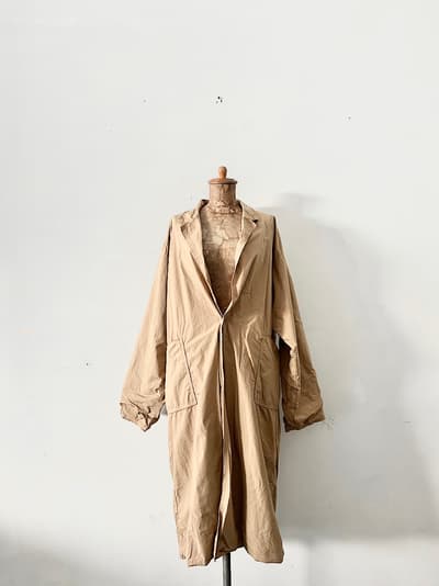 ARTE POVERA 　コットン　ガウンコート　サイズF　ベージュ 画像1