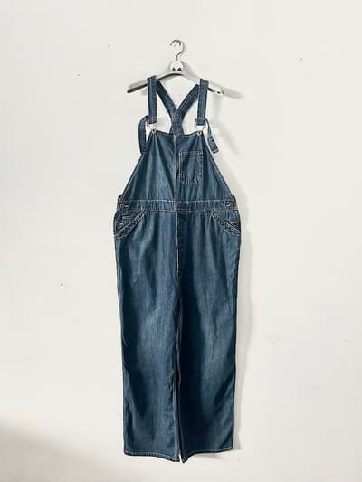 【美品】chimala　セルビッチ デニム オーバーオール　dark wash 画像1