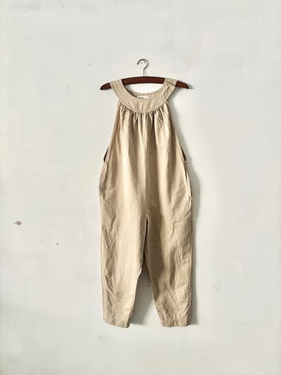 【美品】HAU　salopette pants 　drole　サロペット　ベージュ 画像1