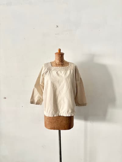 Bronconte　コットンリネン　プルオーバーシャツ　ドミンゴ 画像1