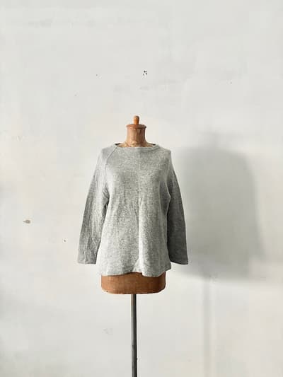prit　ウール　ナイロン　ニット　グレー　サイズ０ 画像1