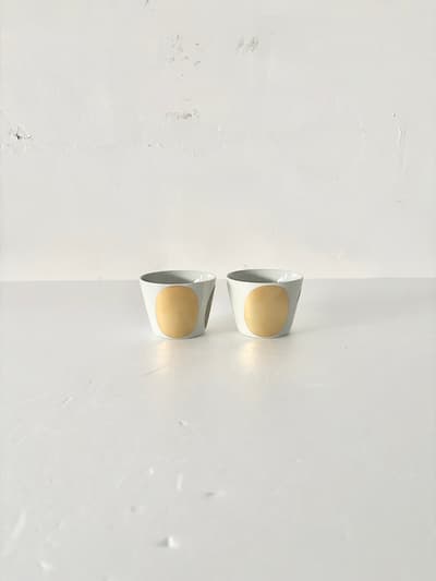 【美品】東屋　猪口 さし石 　上ゲ高台　SCOPE　立花 文穂　2点セット 画像1