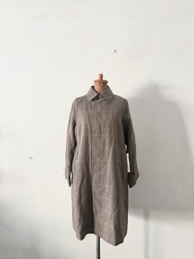 【美品】ORCIVAL　千鳥柄ステンカラーコート　ウール　サイズ0 画像1
