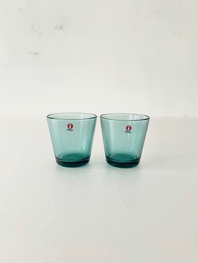 【北欧】iittala　カルティオ  sea blue　廃番色　ペアセット 画像1